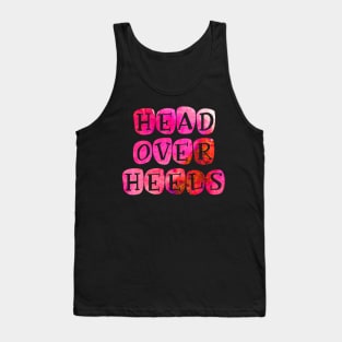 Bright 'Head over Heels' Typography Design Tank Top